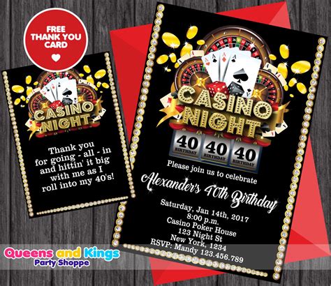 casino themed party invitations|Casino Theme Party Invitation .